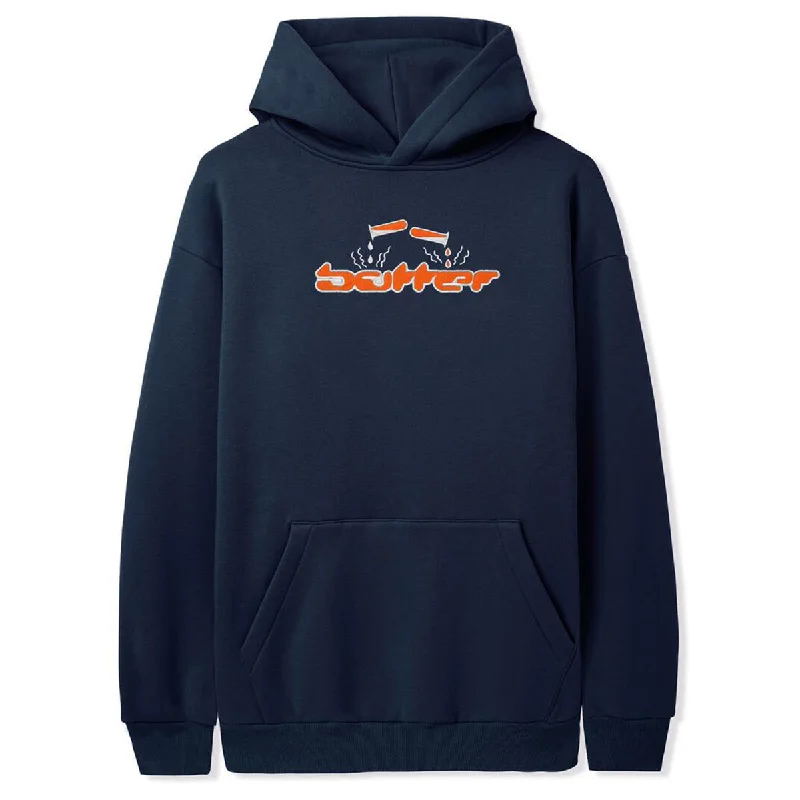 Butter Goods - Corrosive Applique Hoodie Navy