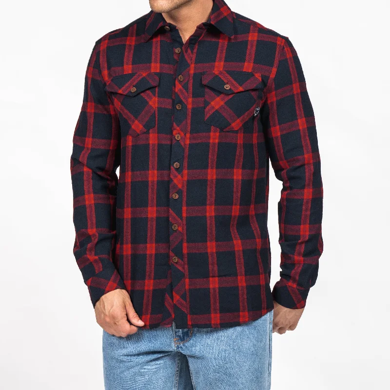 Navy/Red Plaid