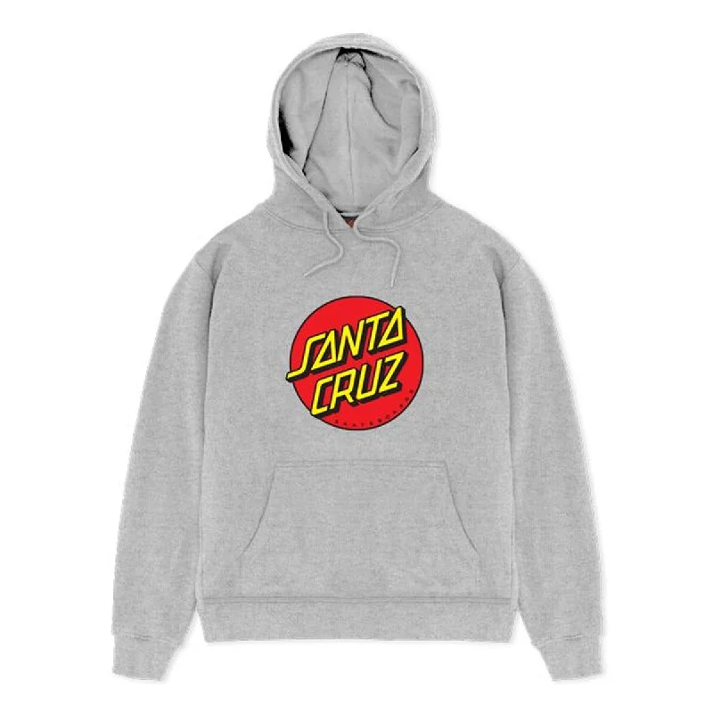 Santa Cruz - Classic Dot Front Youth Hoodie Grey Marle