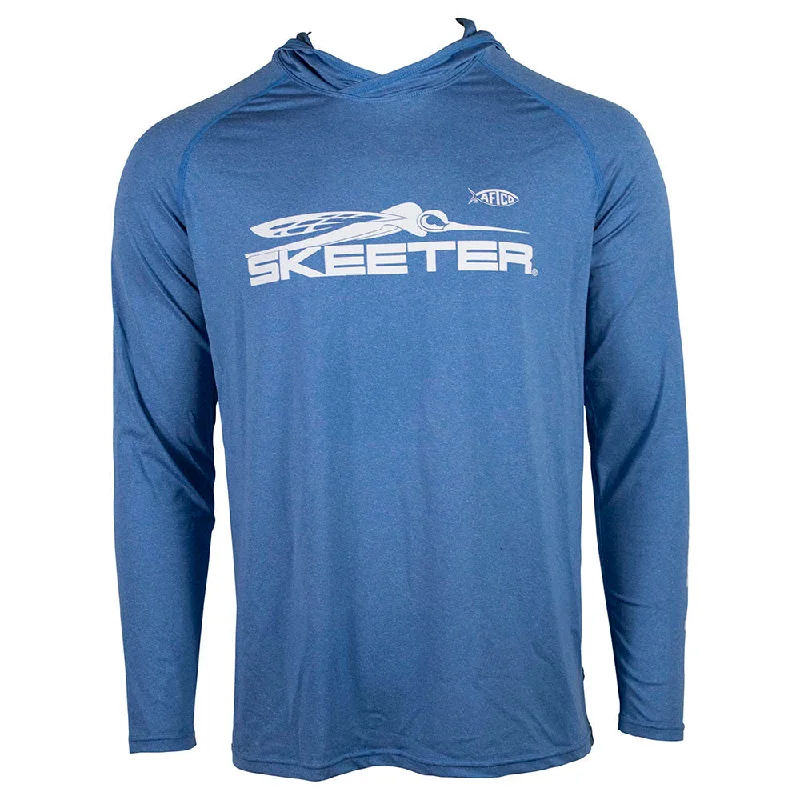 Skeeter AFTCO Samurai Hooded Long Sleeve - Nautical Blue Heather