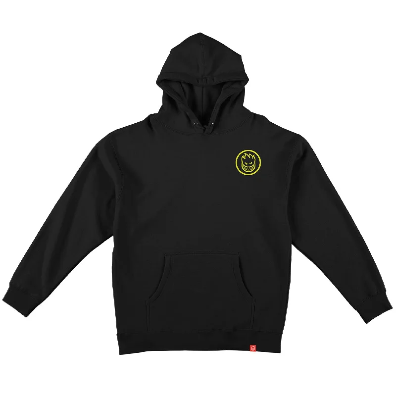 Spitfire - Swirled Classic Youth Hoodie Black/Safety Yellow