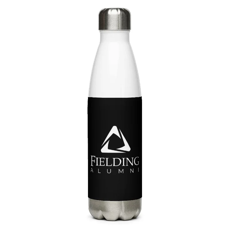 Stainless Steel Water Bottle - Black | Alumni Logo