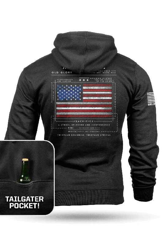 American Flag Schematic - Tailgater Hoodie