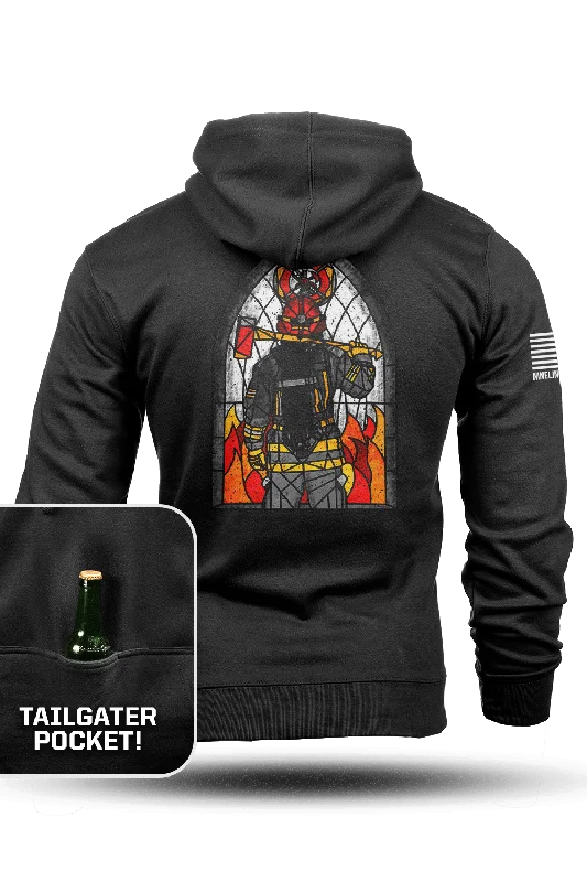 Stained Glass Firefighter - Tailgater Hoodie