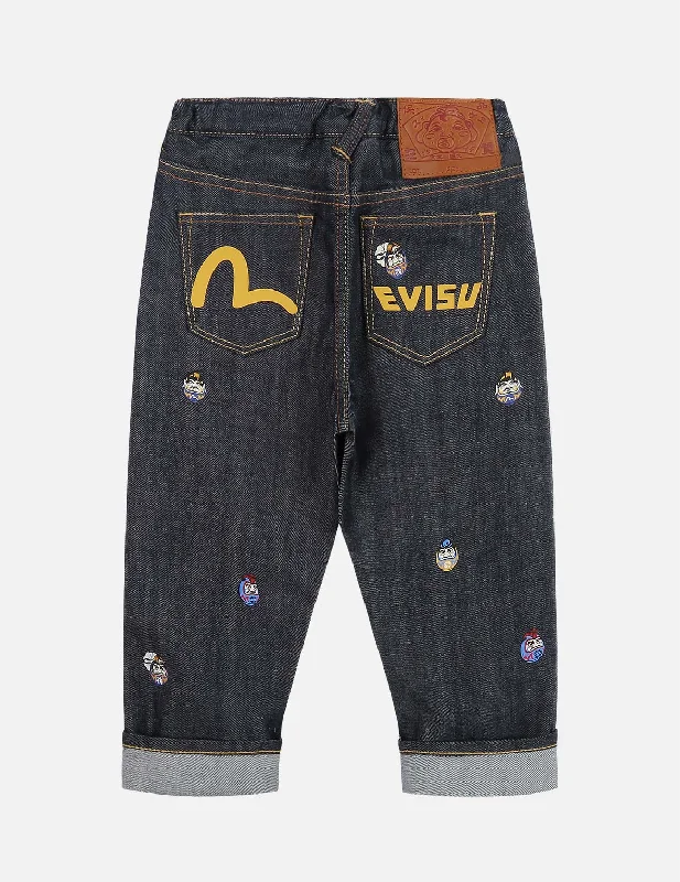 Allover Pompadour Daruma Regular Fit Denim Jeans