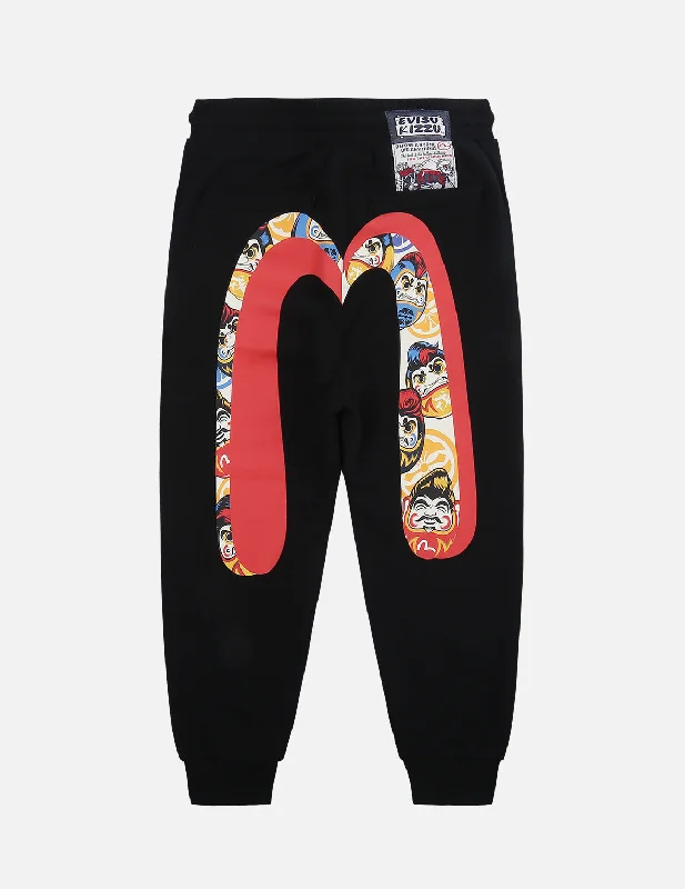 Daruma-pattern Double Daicock Print Sweatpants