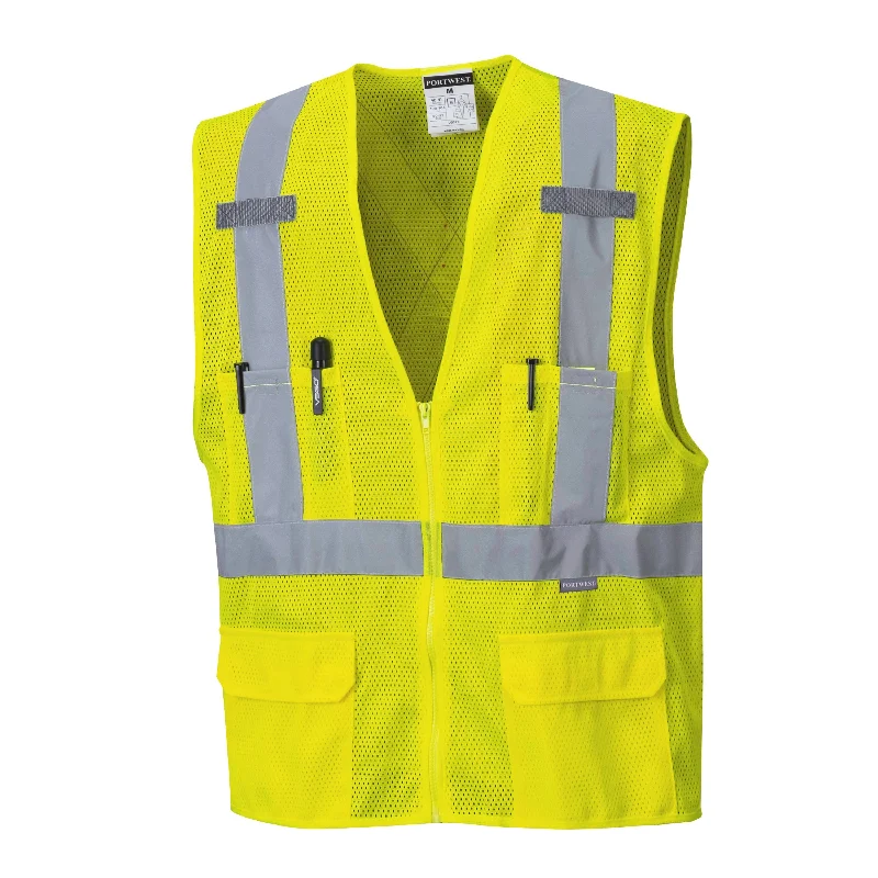 PORTWEST® US370 Atlanta Hi Vis Mesh Safety Vest - ANSI Class 2