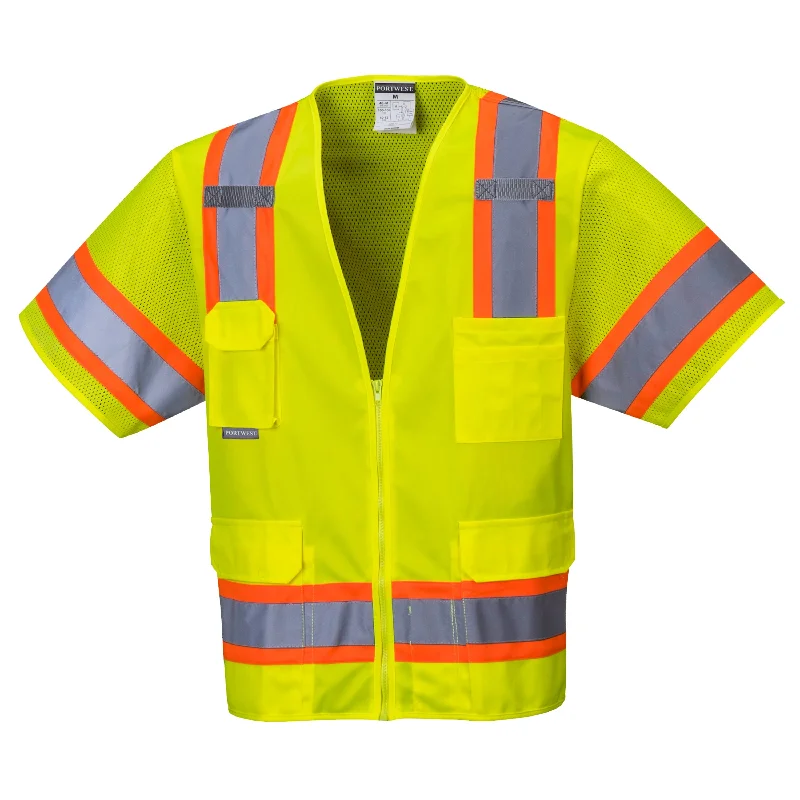 PORTWEST® US373 Aurora Hi Vis Sleeved  Safety Vest - ANSI Class 3