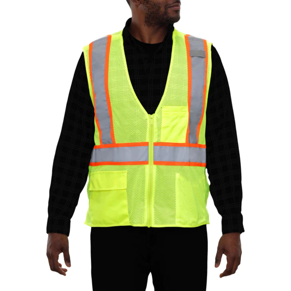 Reflective Apparel® Hi-Vis 5PT Breakaway Mesh Safety Vest - ANSI Class 2 - 505ST