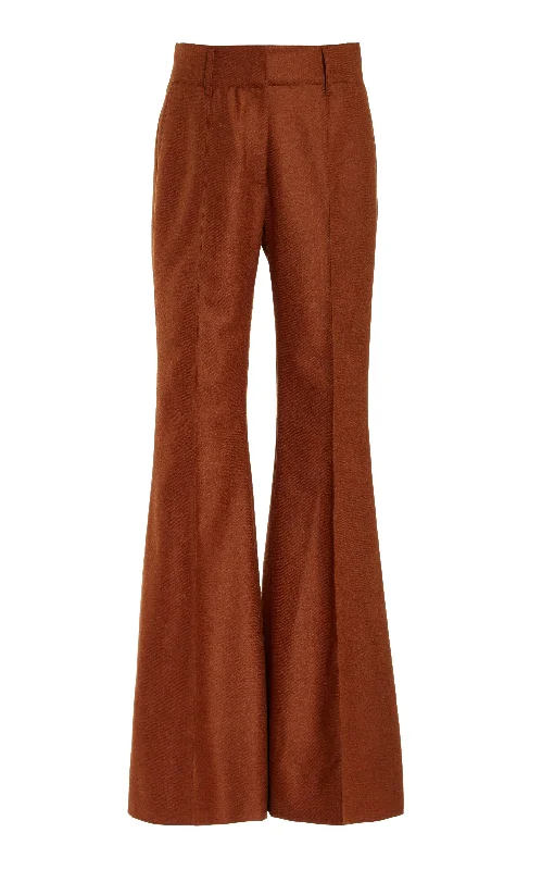 Rhein Pant in Rust Melange Virgin Wool Cashmere Flannel