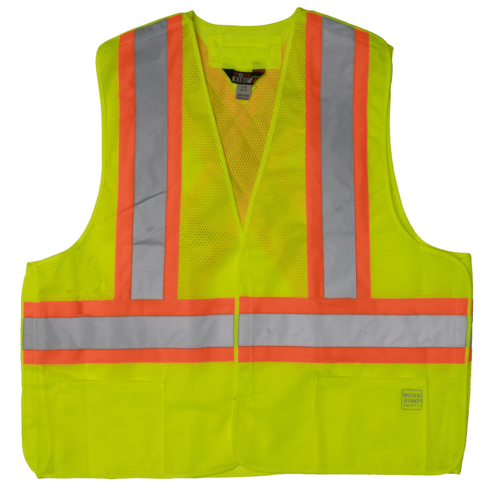 Tough Duck® 5-Point Tearaway Safety Vest - X-Back - ANSI Class 2 - S9I0