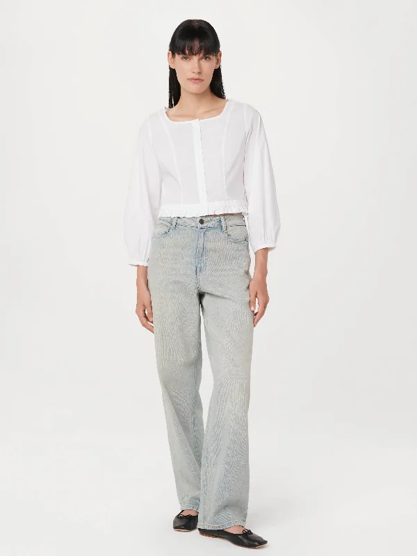 The Poplin Blouse in White