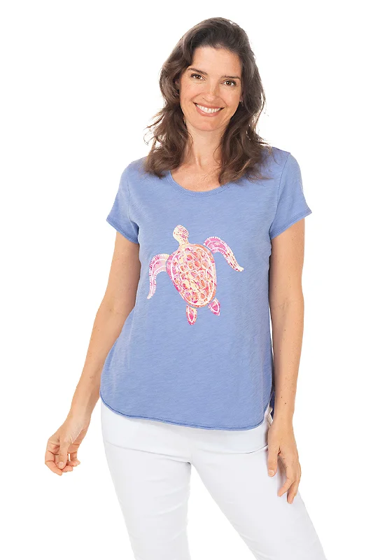 Baja Turtle High-Low Slub Knit Top