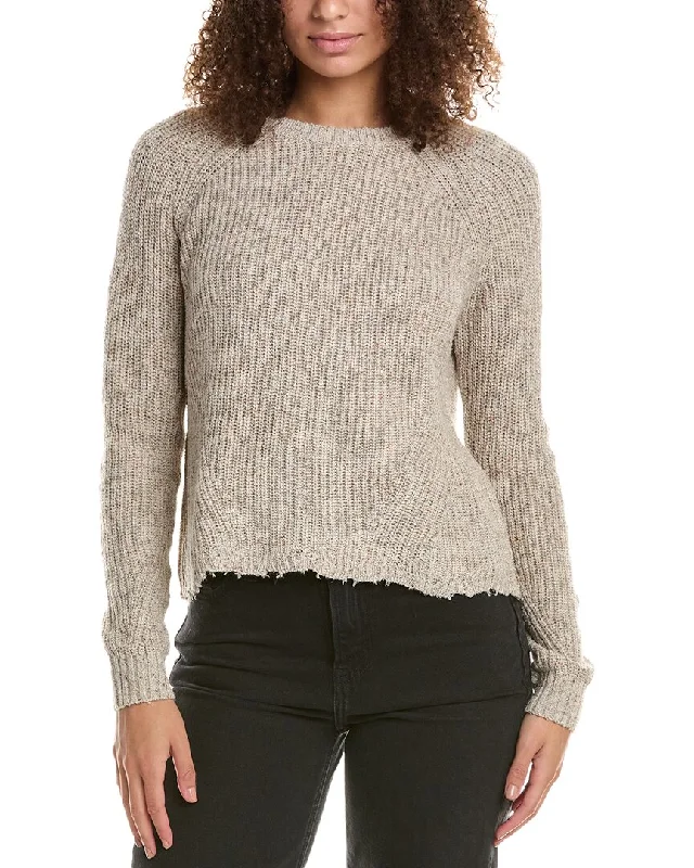 Autumn Cashmere Distressed Wool & Silk-Blend Sweater