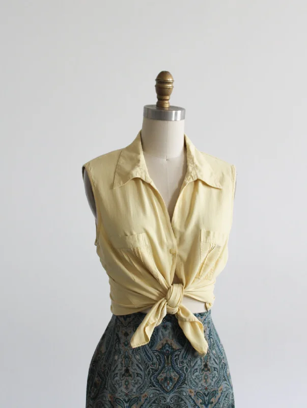 jonquil silk button up