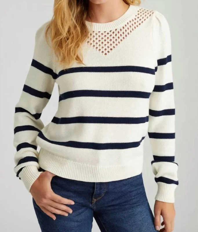 Lucy Stripe Sweater In Chalk Multi