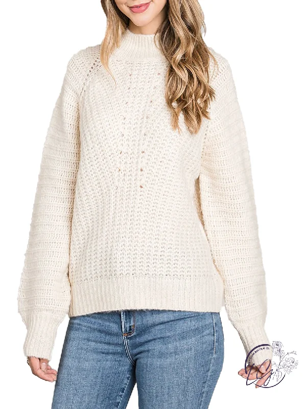 Right Formation Mock Neck Sweater