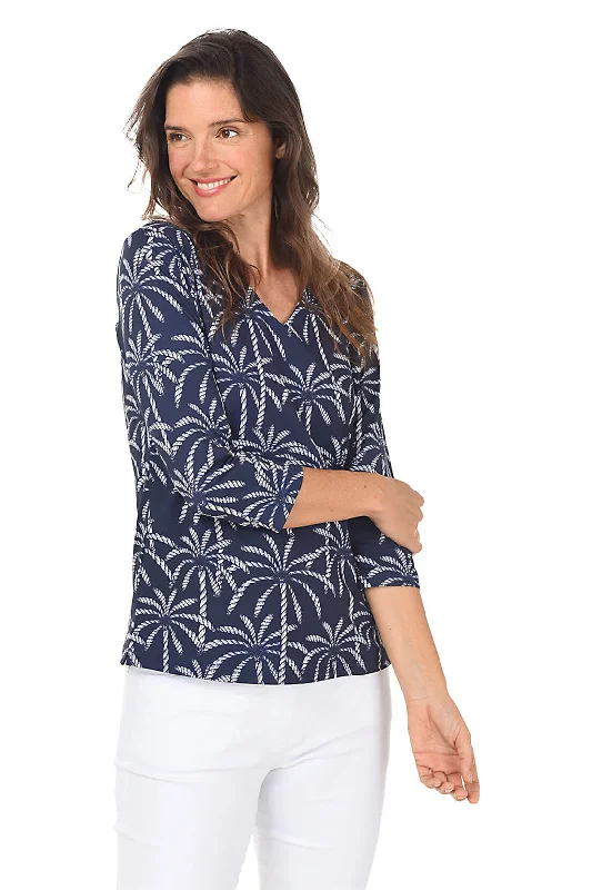 Rope Palms Classic UPF50+ V-Neck Top