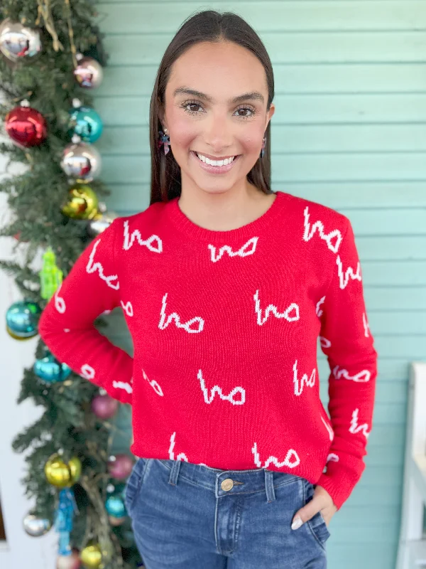 The Hanna Ho Ho Ho Sweater-Red