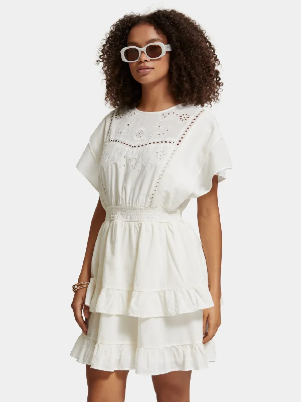 Broiderie anglaise midi dress