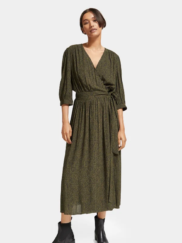 Midi wrap dress