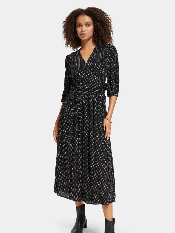 Midi wrap dress