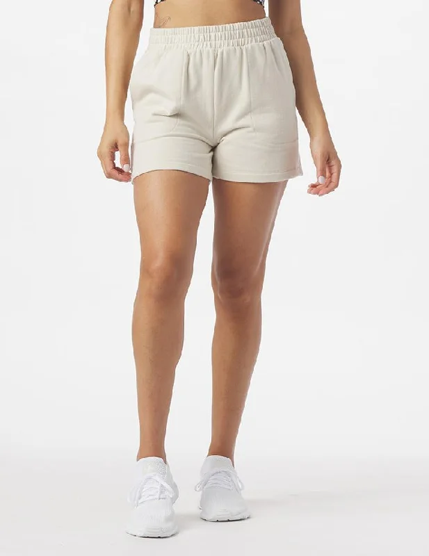 Vintage Oversized Sweat Short: Oatmilk